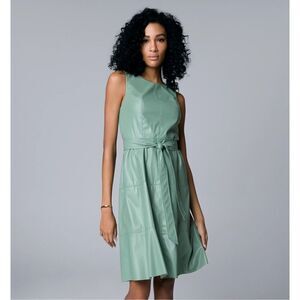 Women's Simply Vera Vera Wang Faux-Leather Dress